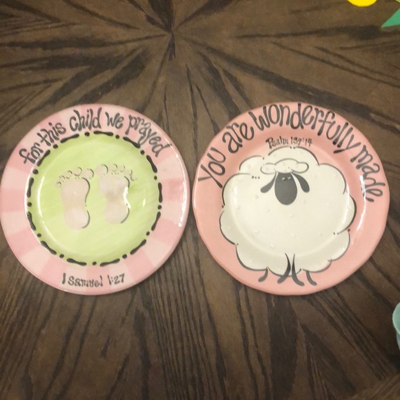 Set of Baby Girl Decorative Wall Plates - Picture 1 of 8
